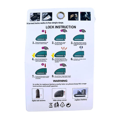 Candado de disco con alarma KuKirin antirrobo para patinetes y motos